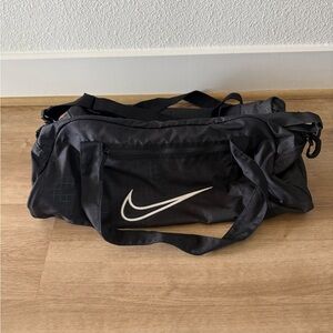 Nike Black Duffel Bag with White Logo